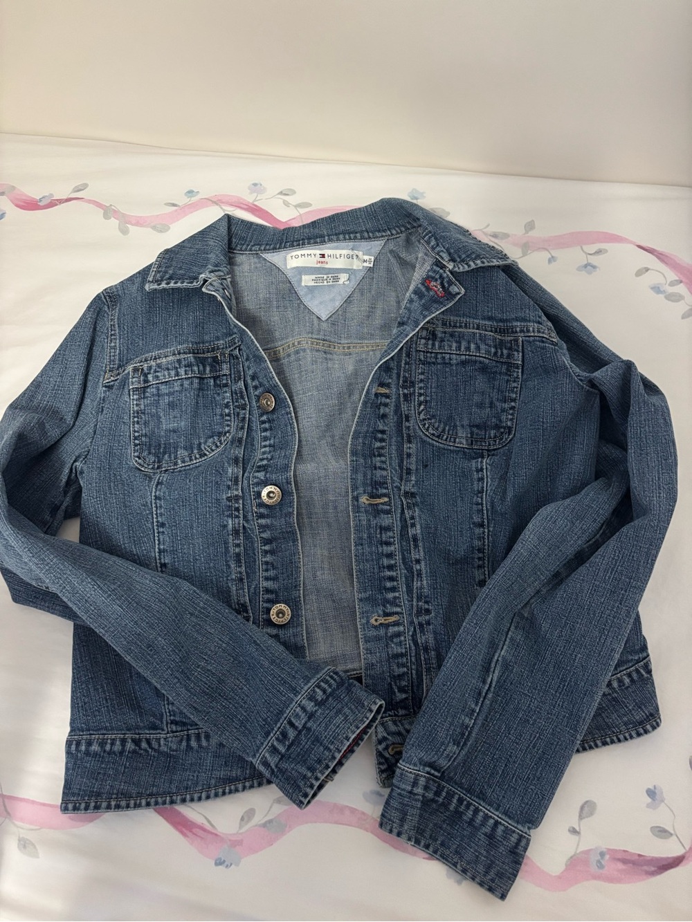 Tommy Hilfiger Medium Blue Denim Jacket with Chest Pockets